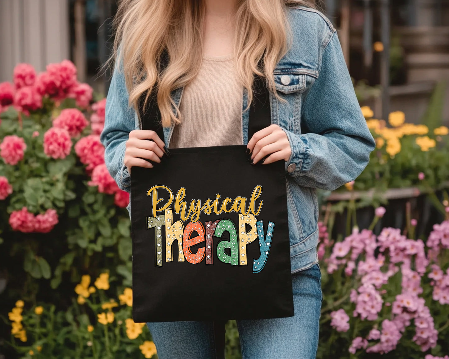 Large Canvas Tote bag- Physical Therapy (PT)