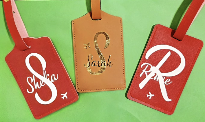 Custom Made Leather Faux Luggage Tags