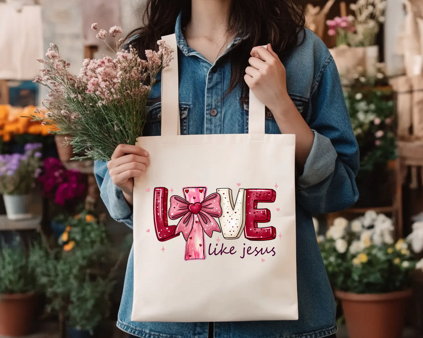 Large Valentine Canvas Bags