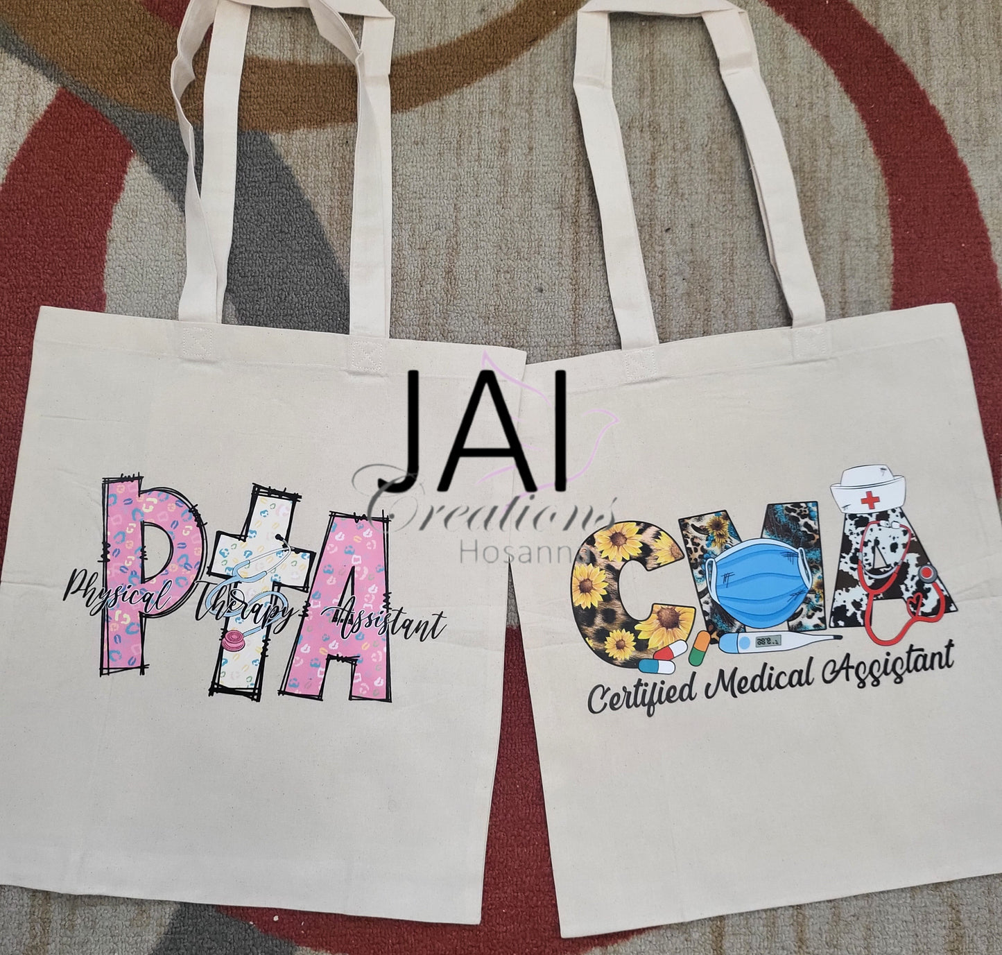 Large Healthcare Canvas Tote bags