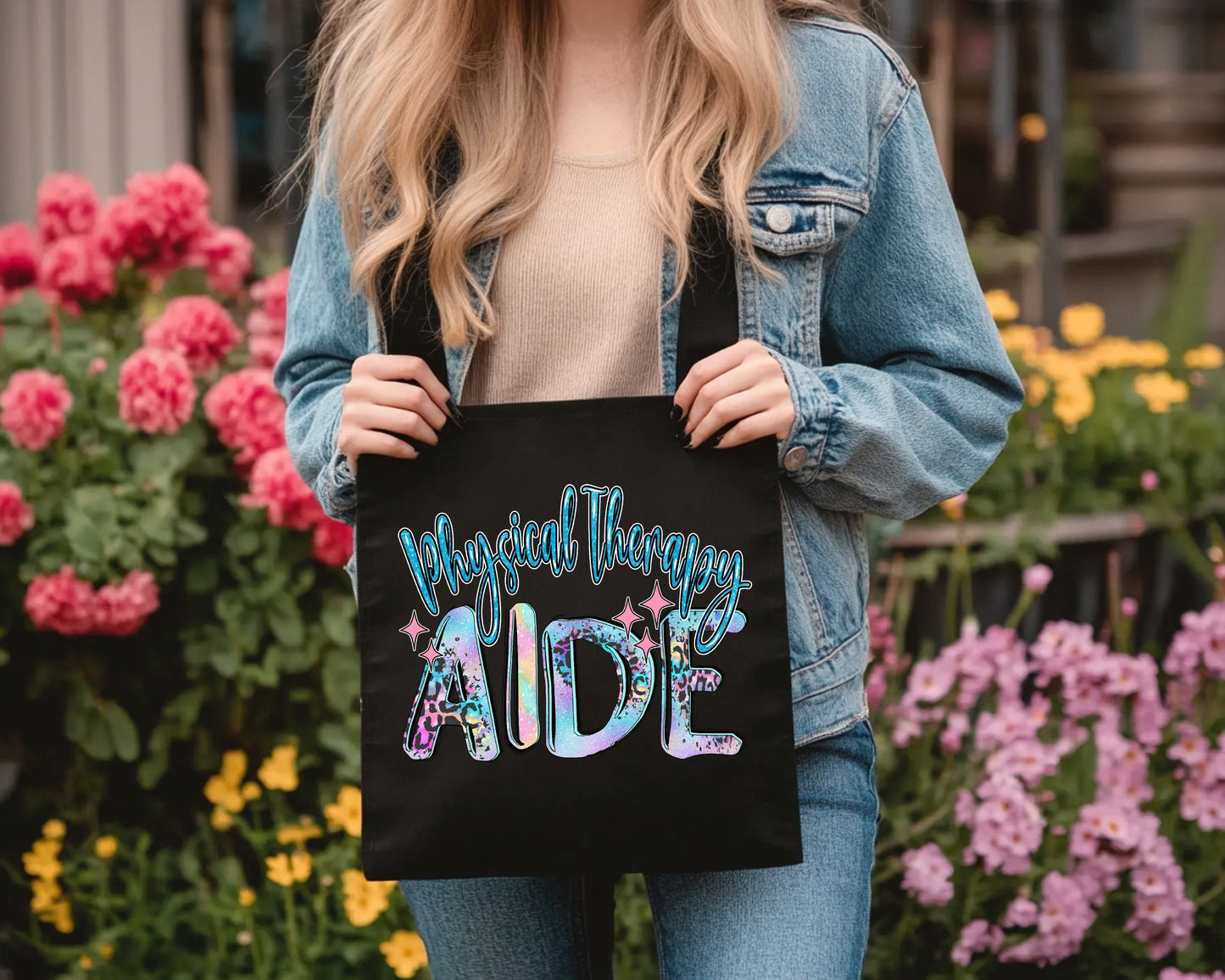 Large Canvas Tote bag- Physical Therapy Aide (PTA)