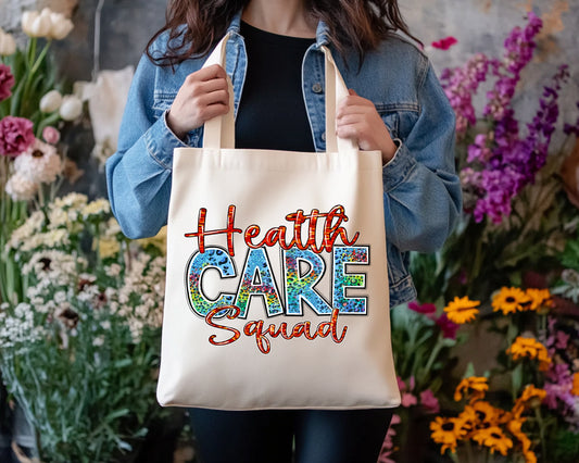 Large Canvas Tote Bag - Healthcare Squad