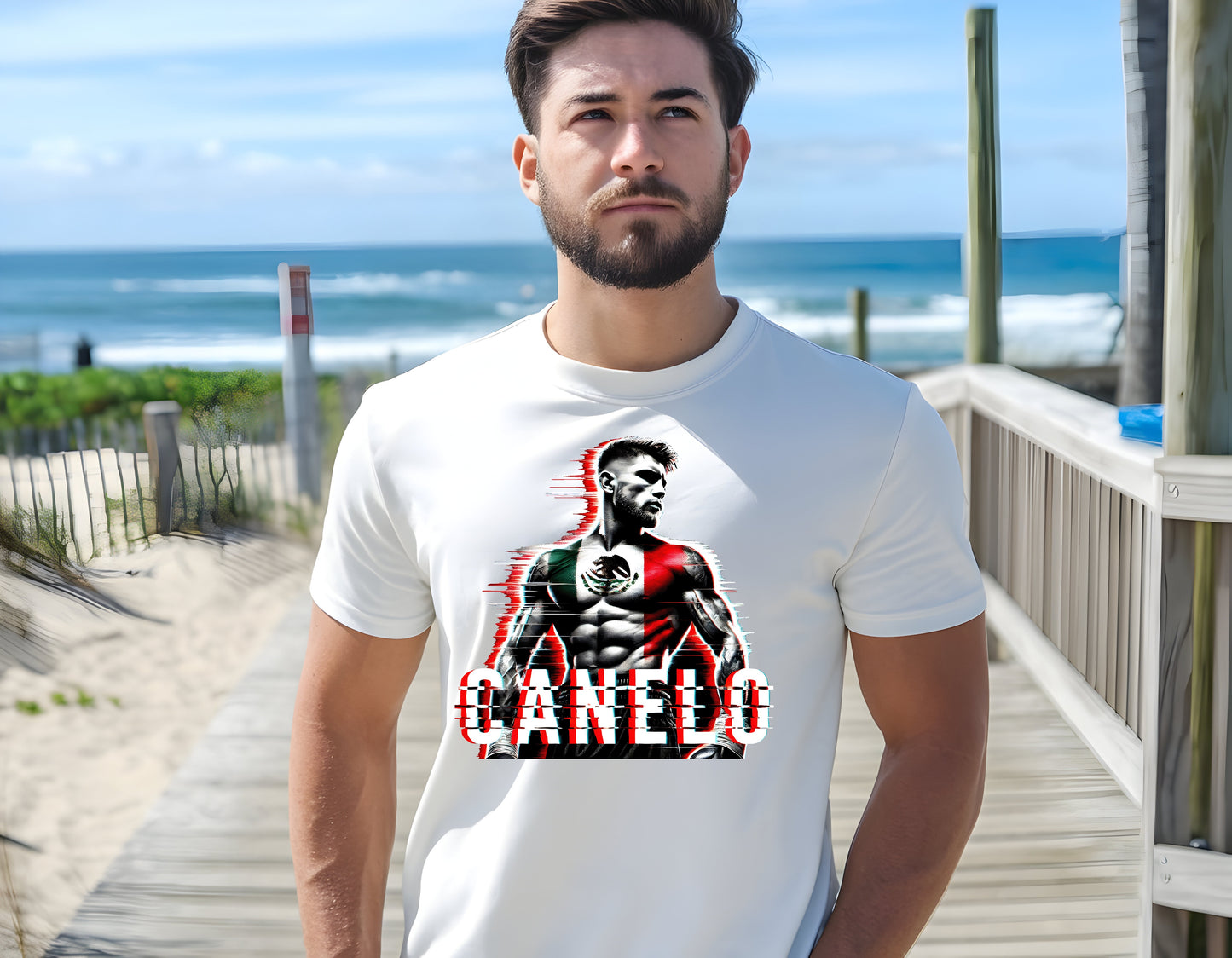 Canelo Tees - Canelo Mexican Flag Chest