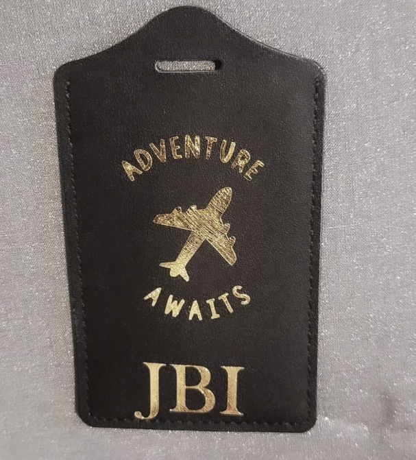 Custom Made Leather Faux Luggage Tags