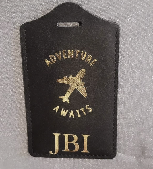 Custom Made Leather Faux Luggage Tags