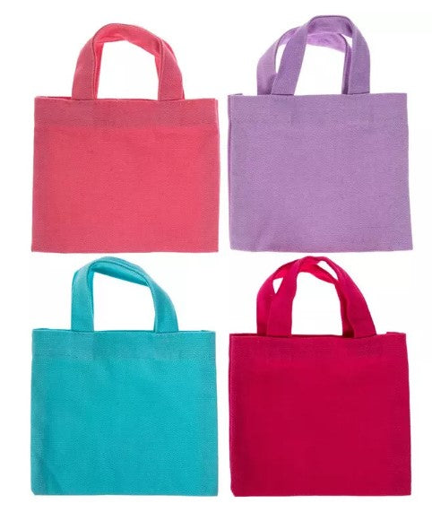 Mini Canvas Tote Bag w/1 patch